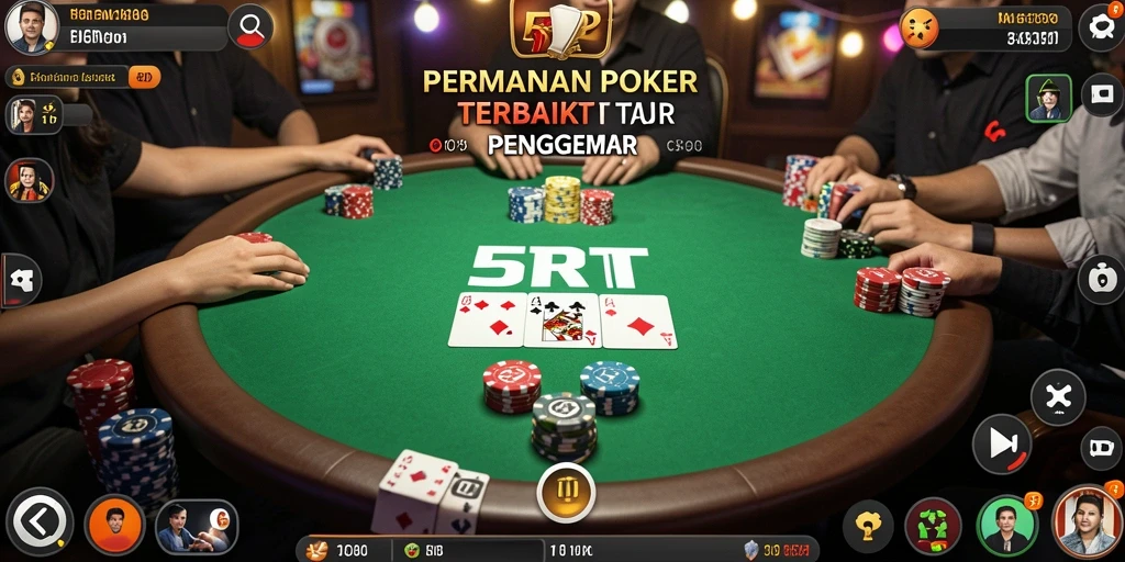 Screenshot utama 5RT menampilkan gameplay Poker yang menarik.