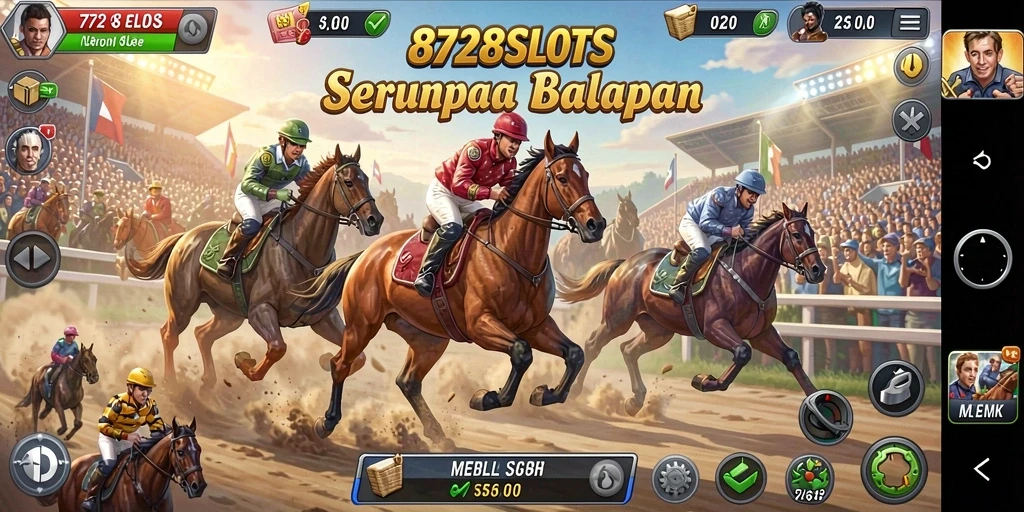 Gameplay Racing yang seru dan mendebarkan di 8728SLOTS.