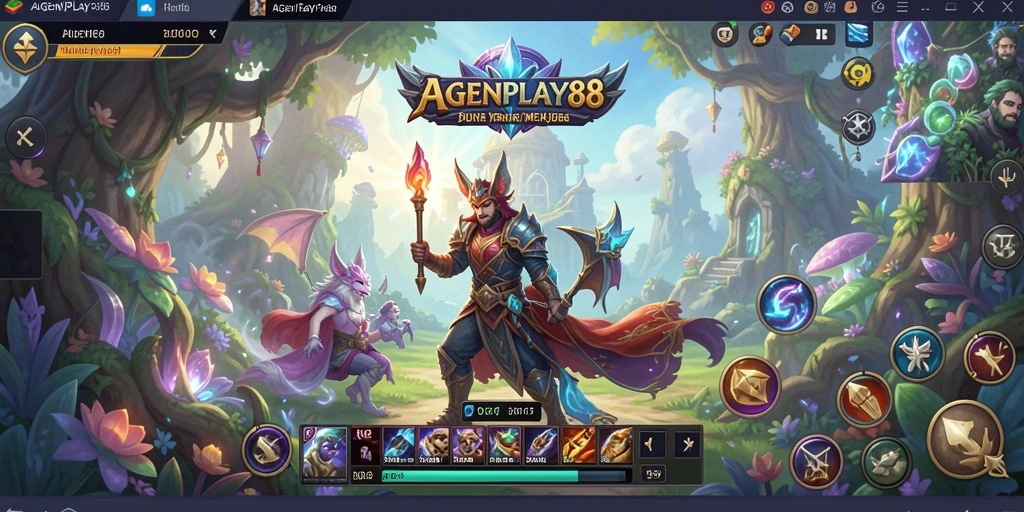 Tampilan permainan AGENPLAY88 dengan petualangan MMORPG yang kaya.