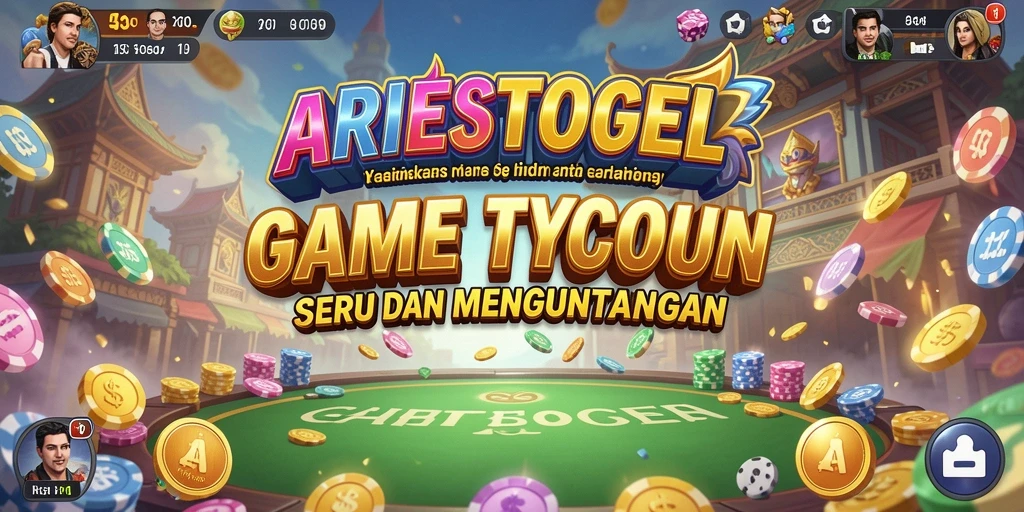 Tampilan gameplay seru ARIESTOGEL dengan strategi Tycoon.