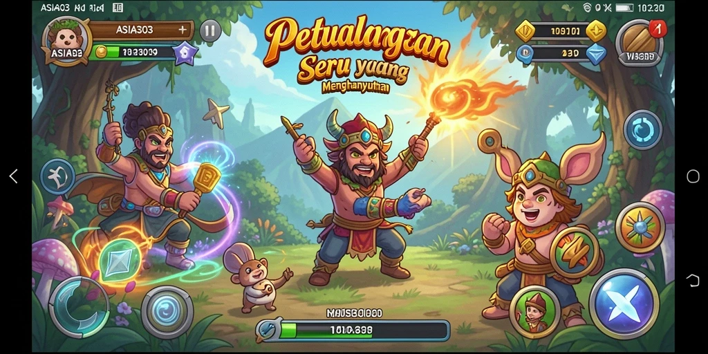 Tangkapan layar gameplay ASIA303, menggambarkan dunia petualangan yang menakjubkan.