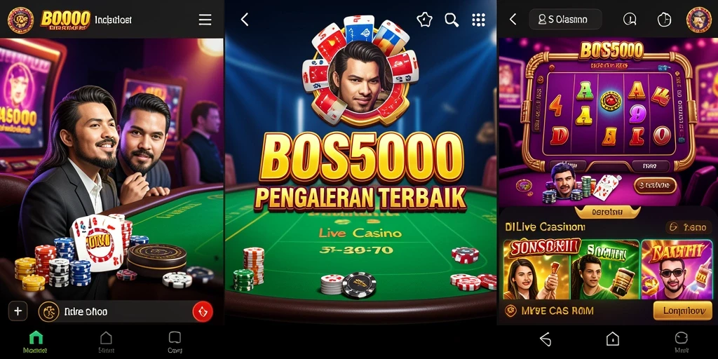Screenshot gameplay Live Casino yang menarik dan menegangkan di BOS5000.
