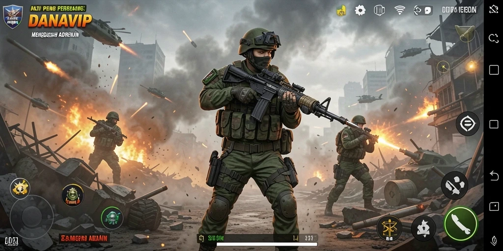Tampilan menegangkan dari gameplay DANAVIP yang mendebarkan.