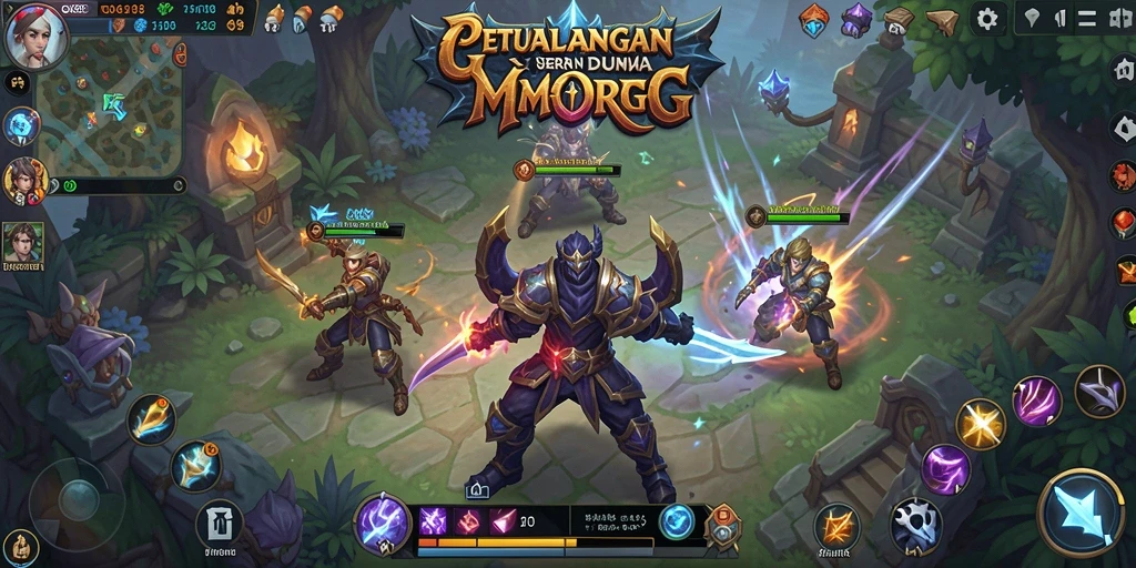 Screenshot GX88 menunjukkan aksi pertempuran seru dalam dunia MMORPG.