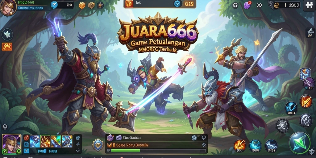 Tangkapan layar gameplay <strong>JUARA666</strong> menampilkan pertarungan epik antara pemain dan monster.