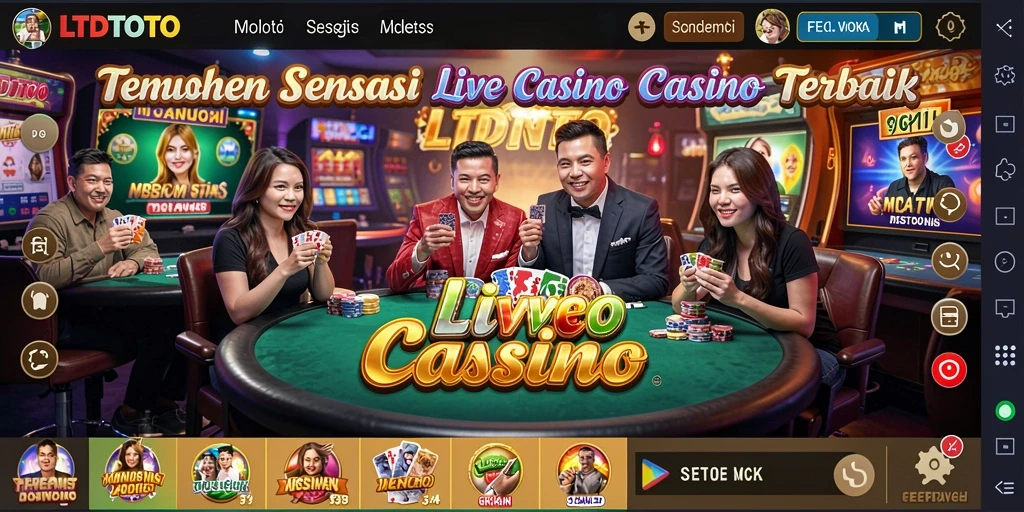 Tampilan gameplay Live Casino LTDTOTO yang menarik dan interaktif.