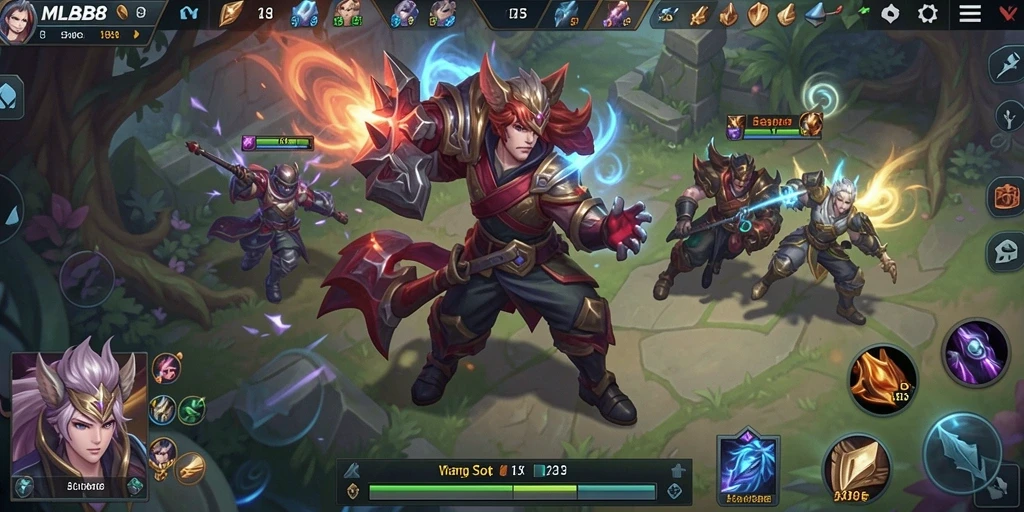 Tampilan gameplay yang mengasyikkan dari MLBB8 slot.