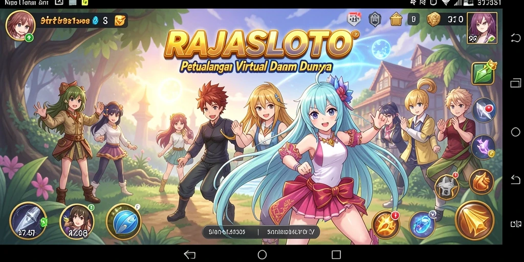 Tampilan menarik dari gameplay RAJASLOTO di dunia Anime.