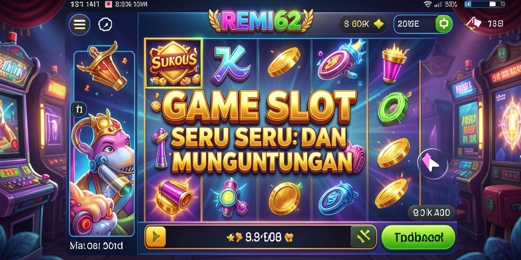 Tampilan gameplay menarik dari slot REMI62 dengan efek visual yang memukau.