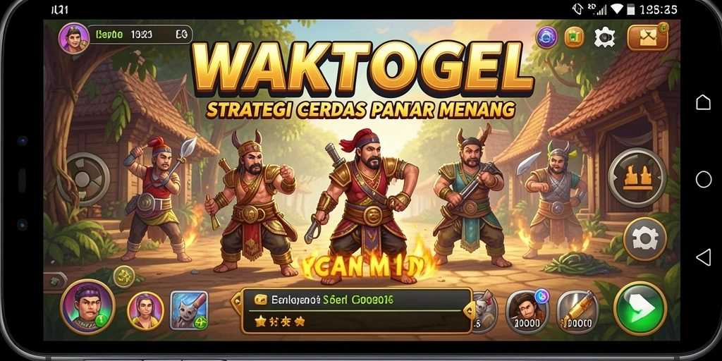 Screenshot gameplay WAKTOGEL menampilkan aksi strategi yang intens.
