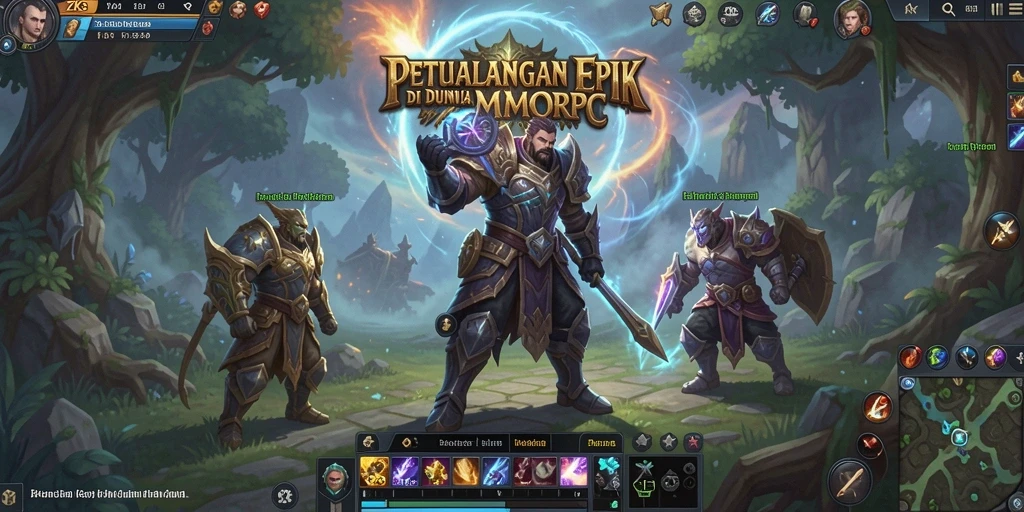 Tangkapan layar gameplay ZK3 menampilkan petualangan seru di dunia MMORPG.